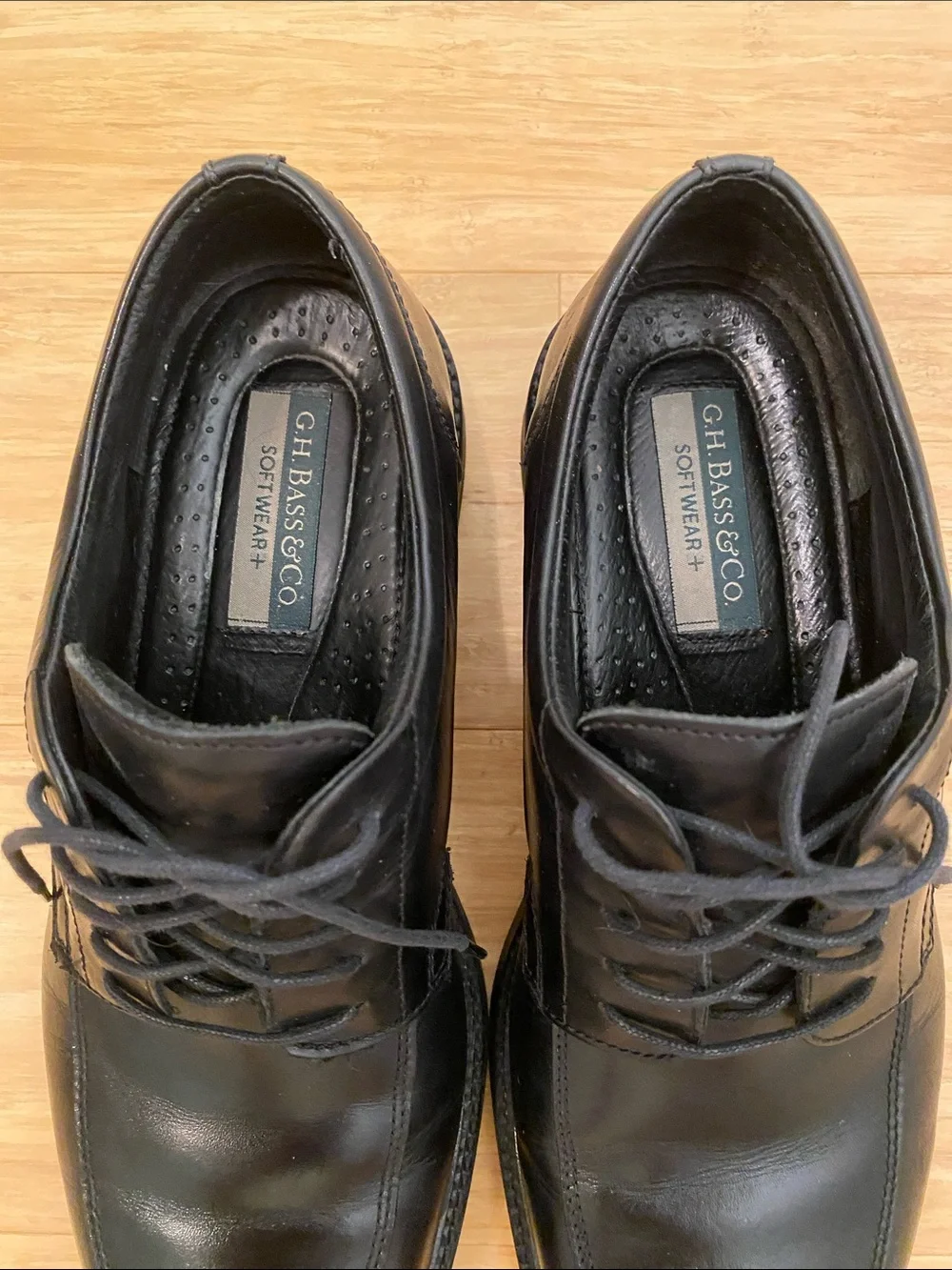 Men’s G.H. Bass & Co. Black Leather Lace-Up Shoes